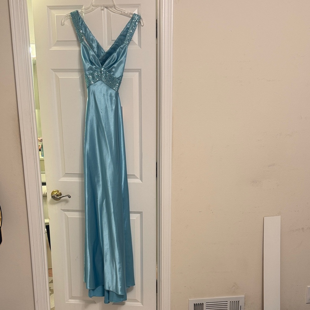Jessica McClintock Ice Blue/Turquoise Formal Gown